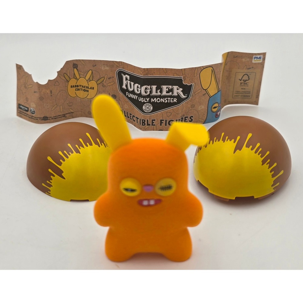 RARE Orange Fuzzy Fuggler Funny Ugly Monster Rabbitacular Easter Egg Edition